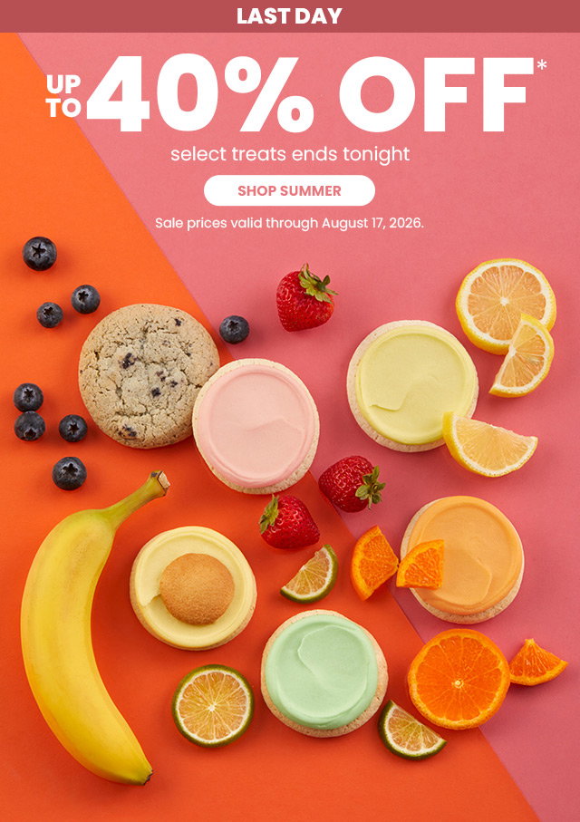 Last Day | 40% off select treats ends tonight