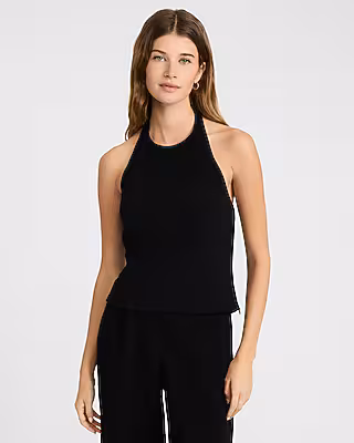 Tailored Halter Top in Signature Crepe