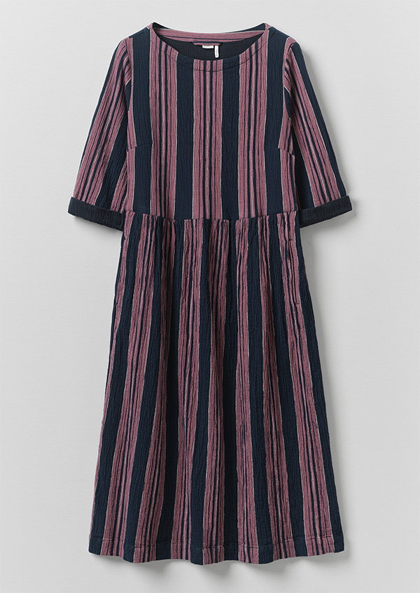 Freya Stripe Crinkle Cotton Dress