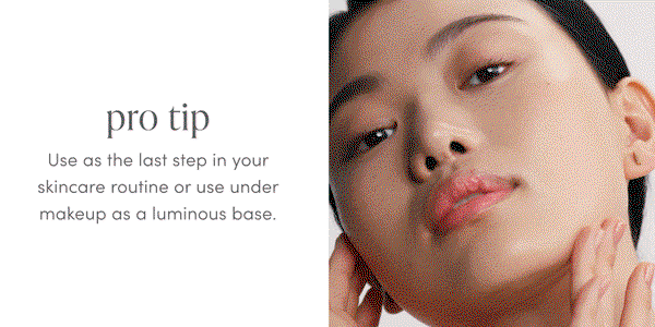 pro tip to use Glow Fixation alone or under makeup