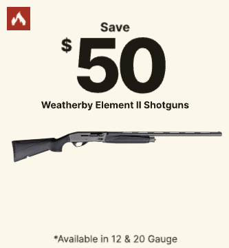Save $50 on Weatherby Element II Shotguns