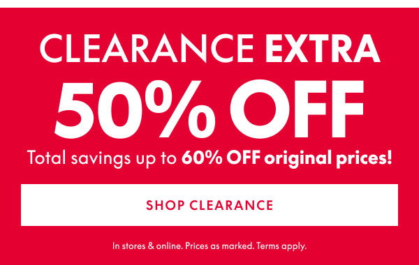 50% Off Clearance