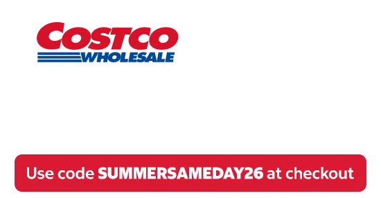 Costco Wholesale Sameday. Save $10. Use code SUMMERSAMEDAY26 at checkout.