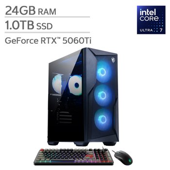 MSI Codex R2 AI Gaming Desktop with Intel Core Ultra 7 Processor and GeForce RTX 5060 Ti Graphics