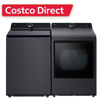 LG 5.5 cu. ft. Top Load Washer with EasyUnload and 7.3 cu. ft. Rear Control ELECTRIC Dryer with LG EasyLoad