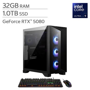 MSI Aegis R2 AI Gaming Desktop with Intel Core Ultra 9 Processor and GeForce RTX 5080 Graphics