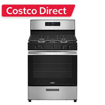 Whirlpool 5.1 Cu. Ft. Freestanding Gas Range with Edge to Edge Cooktop