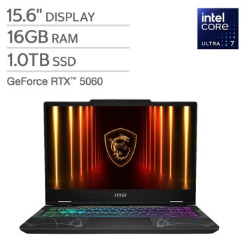 MSI Cyborg 15.6-inch Gaming Laptop with Intel Core 7 Processor and NVIDIA RTX 5060 Graphics