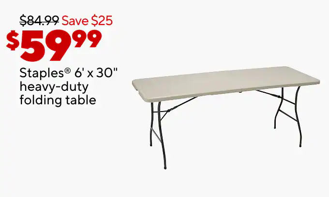 $129.99 Staples Kelburne chair
$59.99 Staples 6'x30