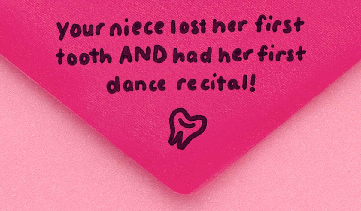 your niece lost her first tooth AND had her first dance recital!