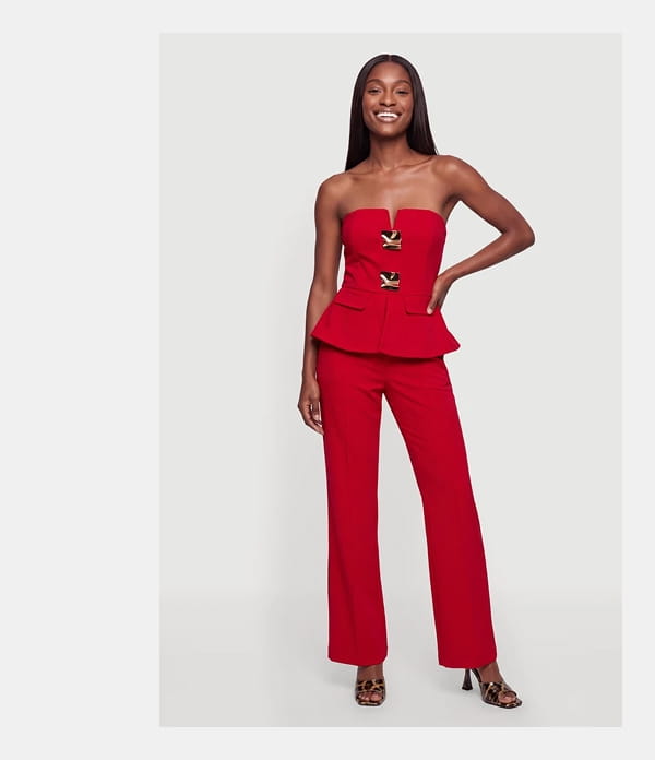 Shop Crepe Knit Pintuck Detail Flare Leg Pull On Dress Pants