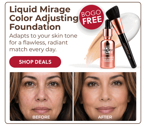 LIQUID MIRAGE COLOR ADJUSTING FOUNDATION: Adapts to your skin tone for flawless, radiant match every day.