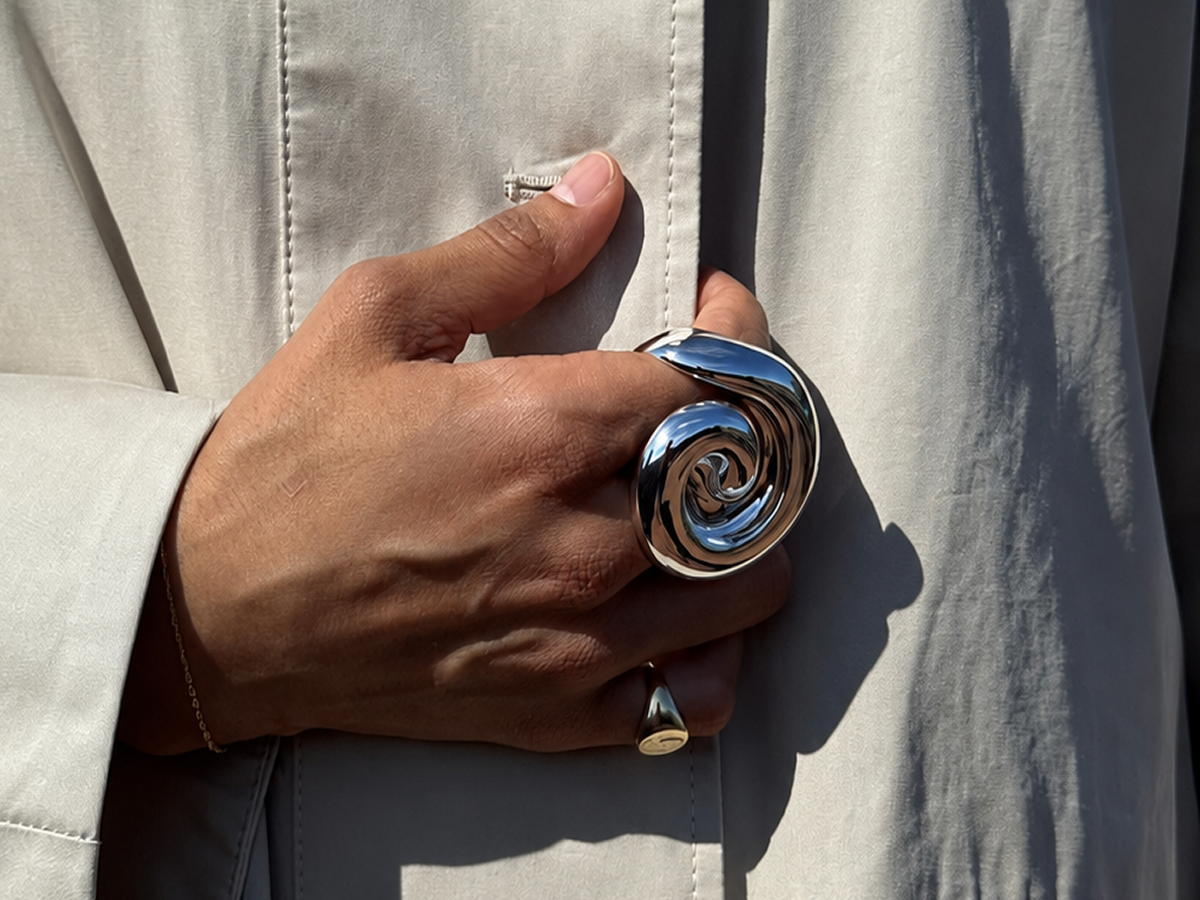 renzo ring large in silver