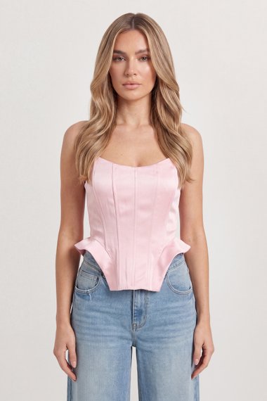 Satin Twill Bonded Corset Top