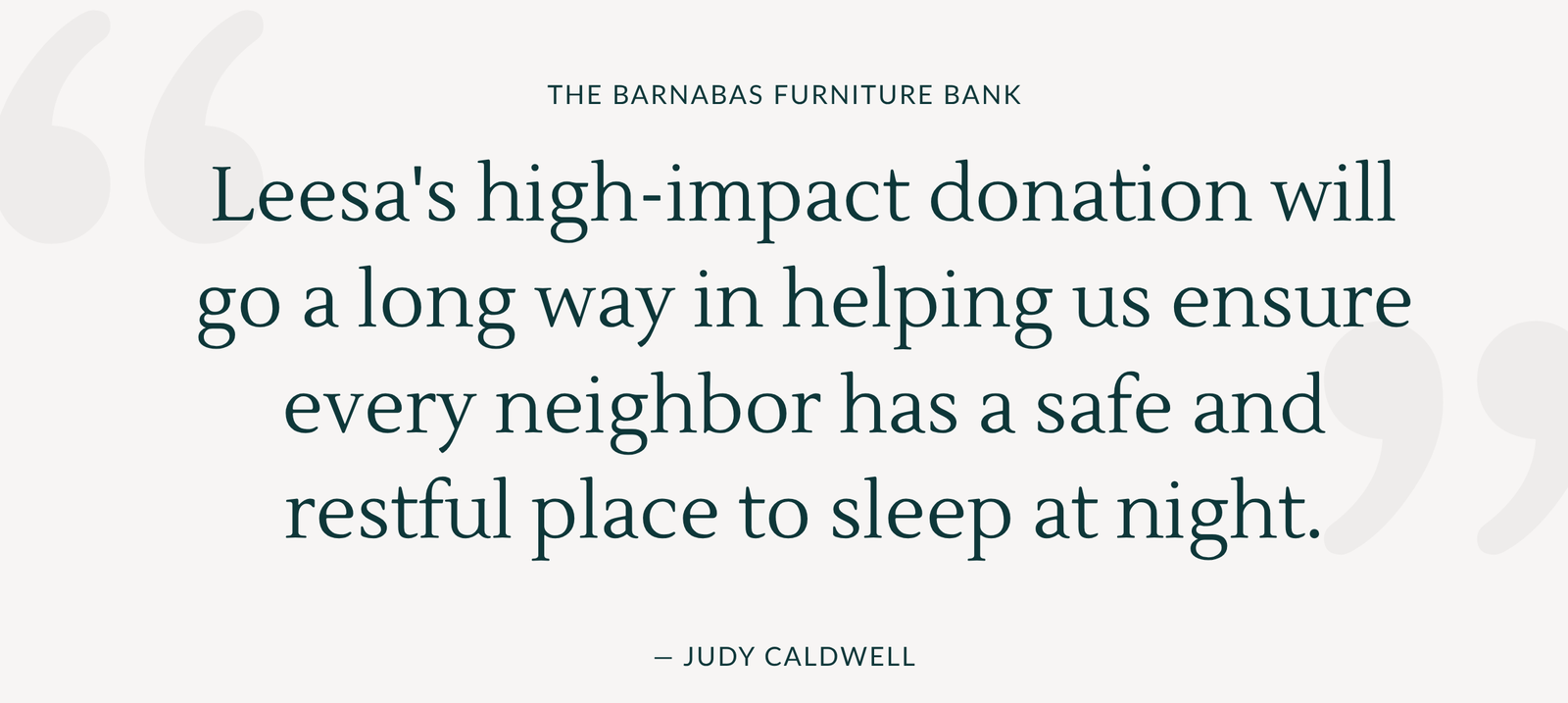 The Barnabas Furniture Bank