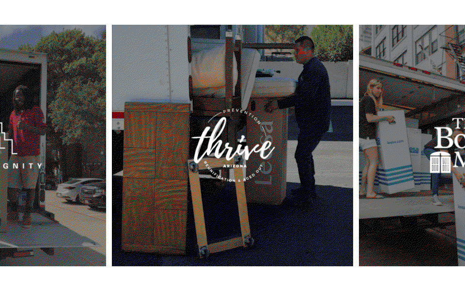 Partners Logos - The Bowery Mission, Thrive Arizona, WIN Victim Services, The Green Chair Project
