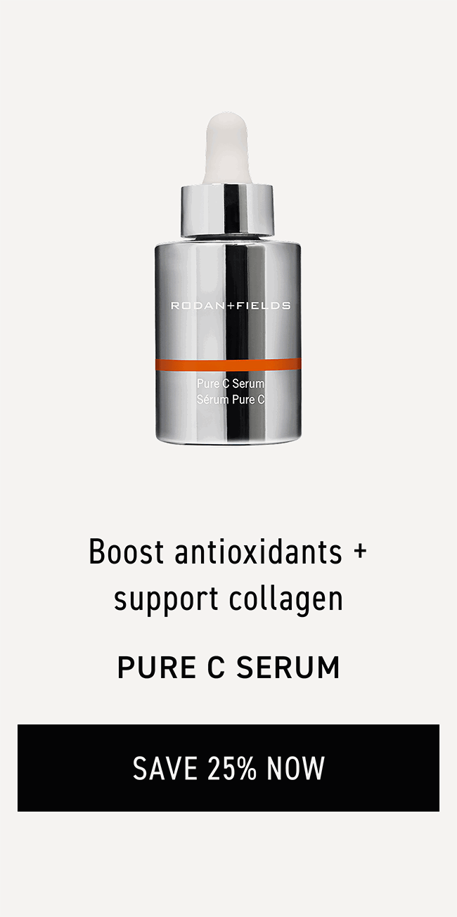 Save 25p Now, Pure C Serum.