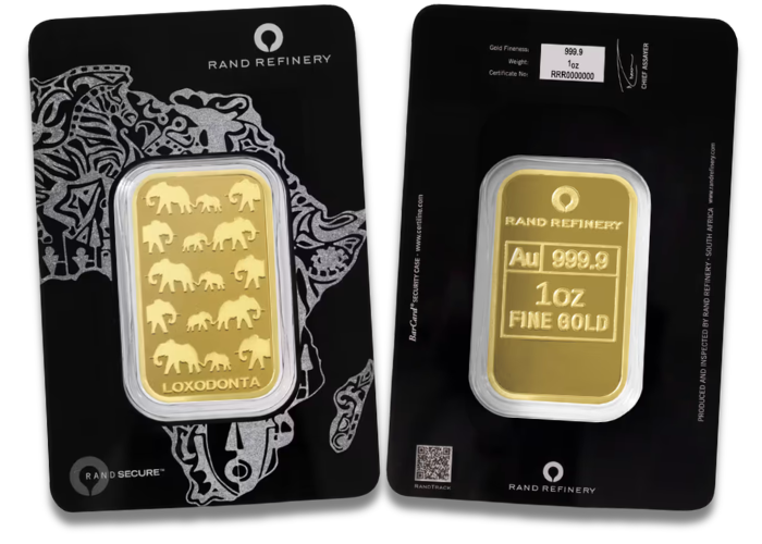 1 oz Rand Refinery Gold Bar (New w/ Black Assay)