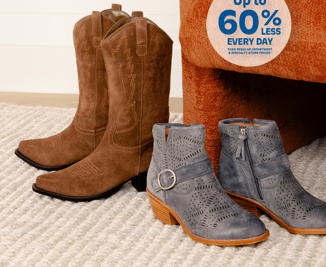 Up to 60% less every day than regular department & specialty store prices*