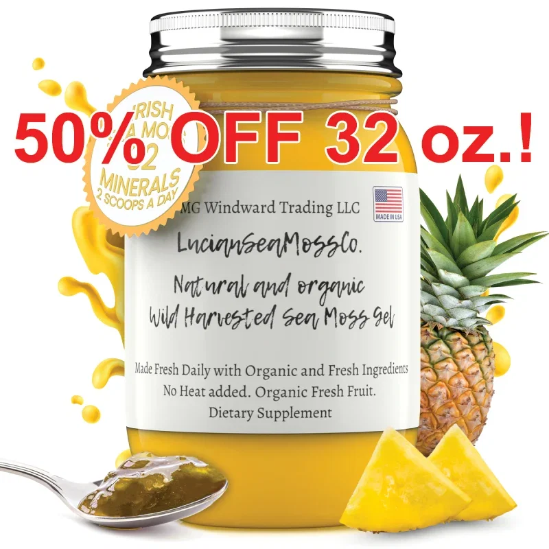 Image of Fresh Organic Pineapple Infused Sea Moss Gel