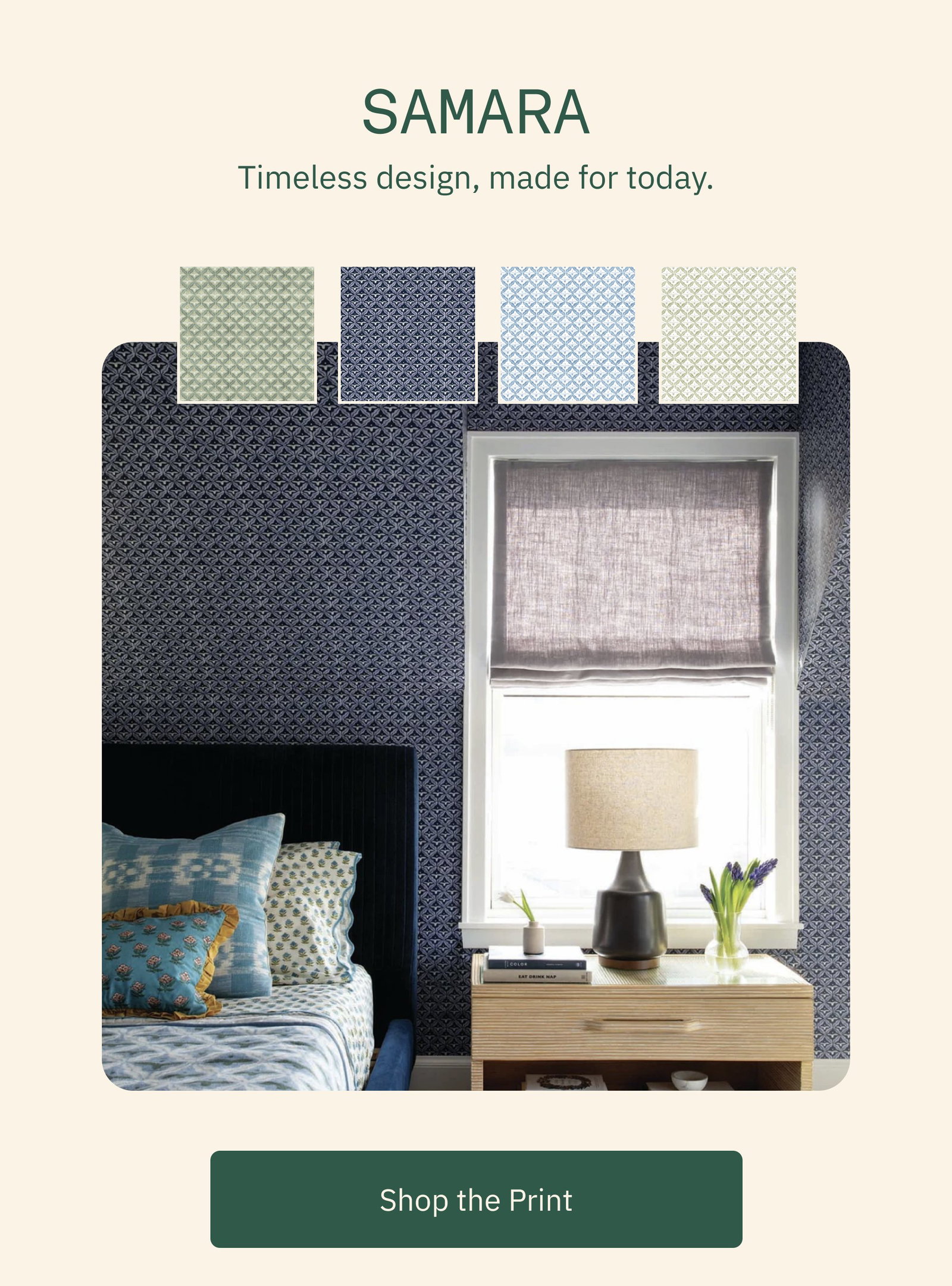 Samara Timeless design, made for today. Shop the Print