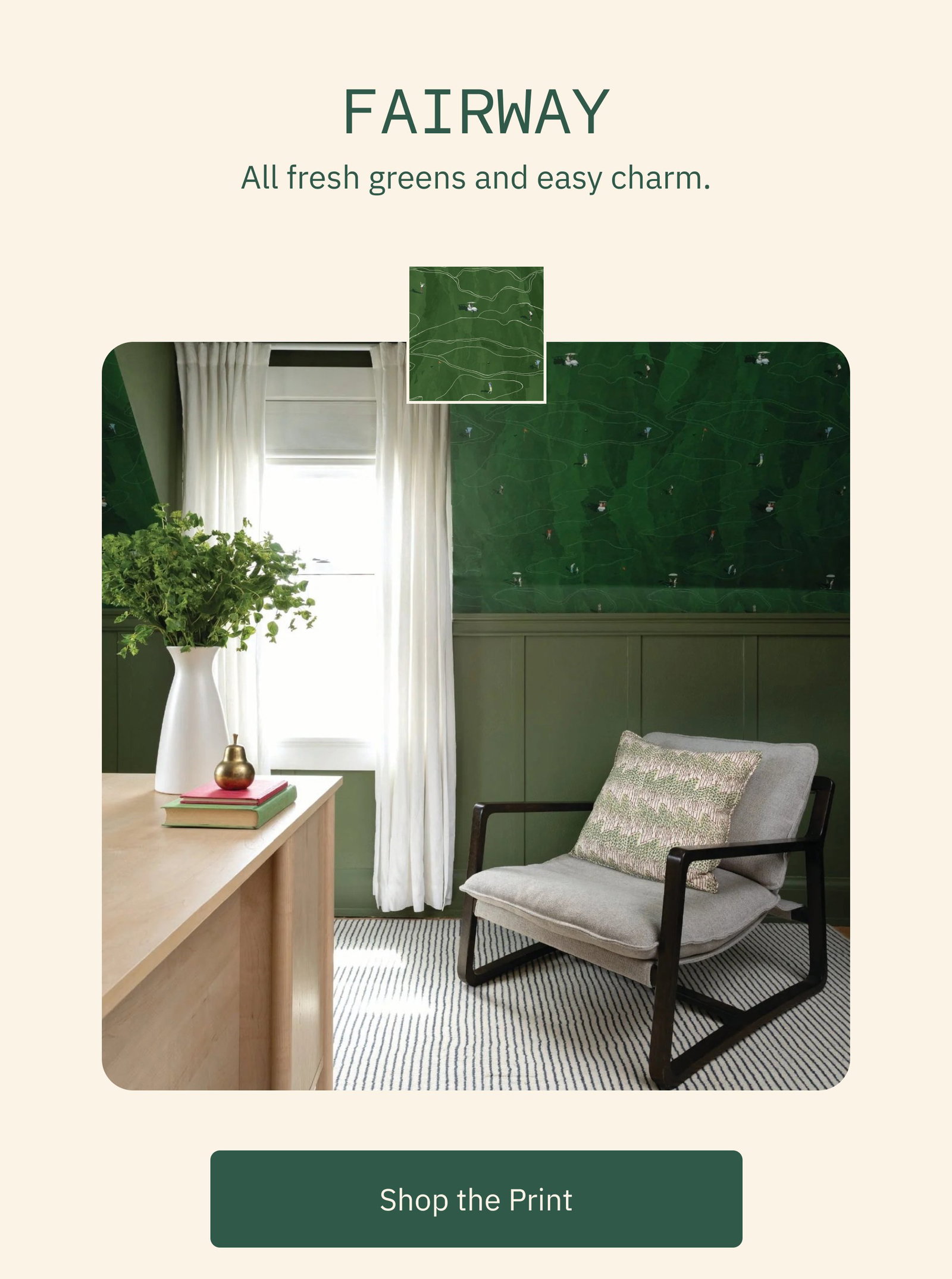 Fairway All fresh greens and easy charm. Shop the Print