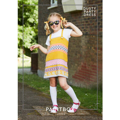 FREE Dusty Party Knit Dress in Paintbox Yarns Simply DK
