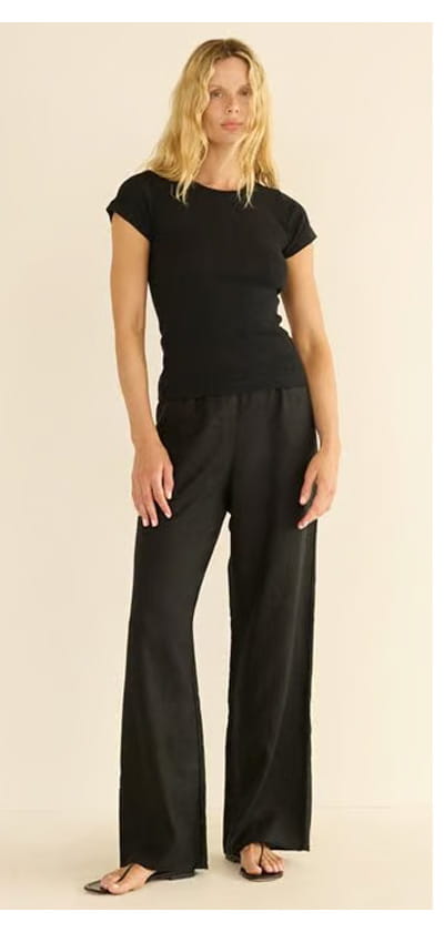 Lavon Linen Pant In Black