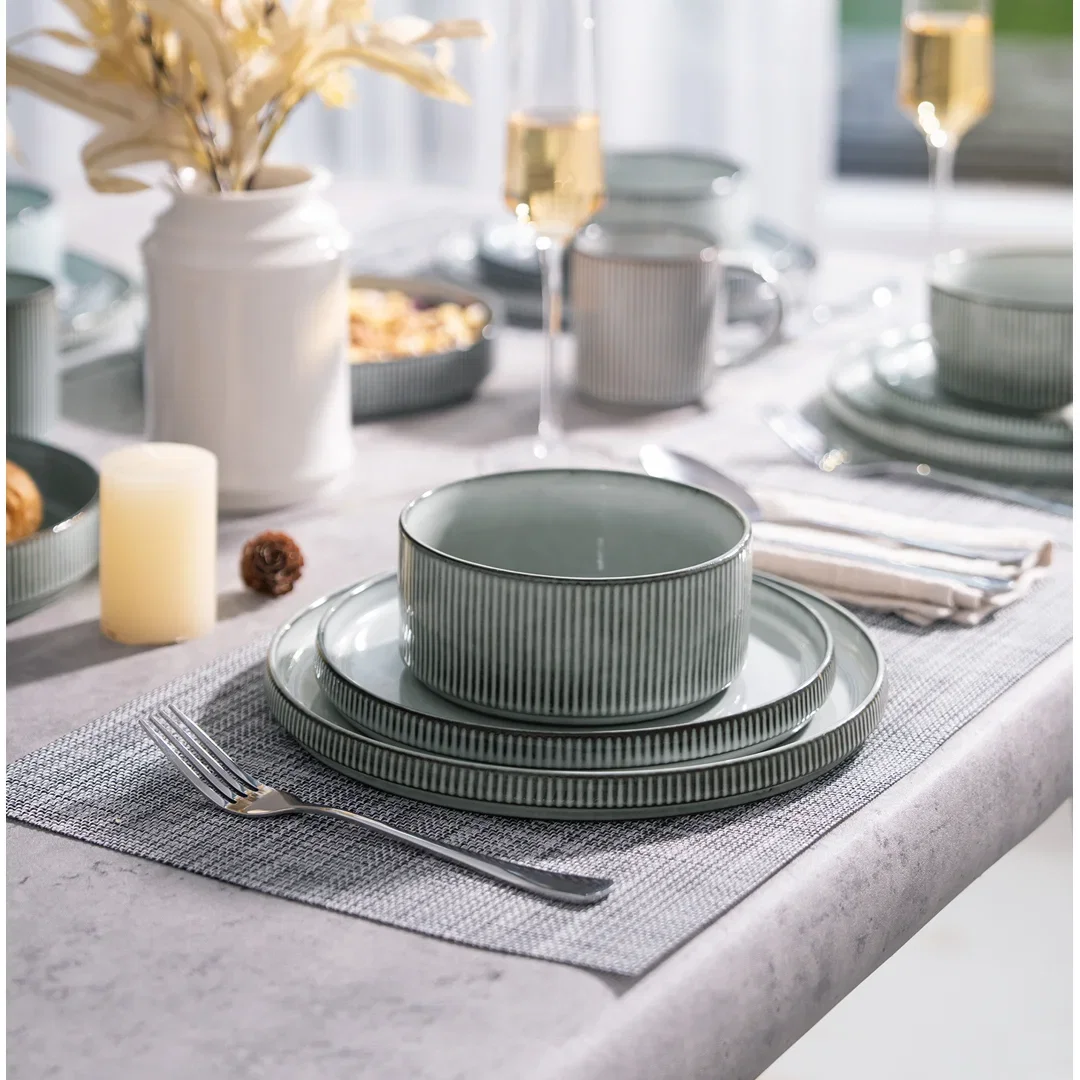 Azal 12-Piece Stoneware Dinnerware Set, Service for 4