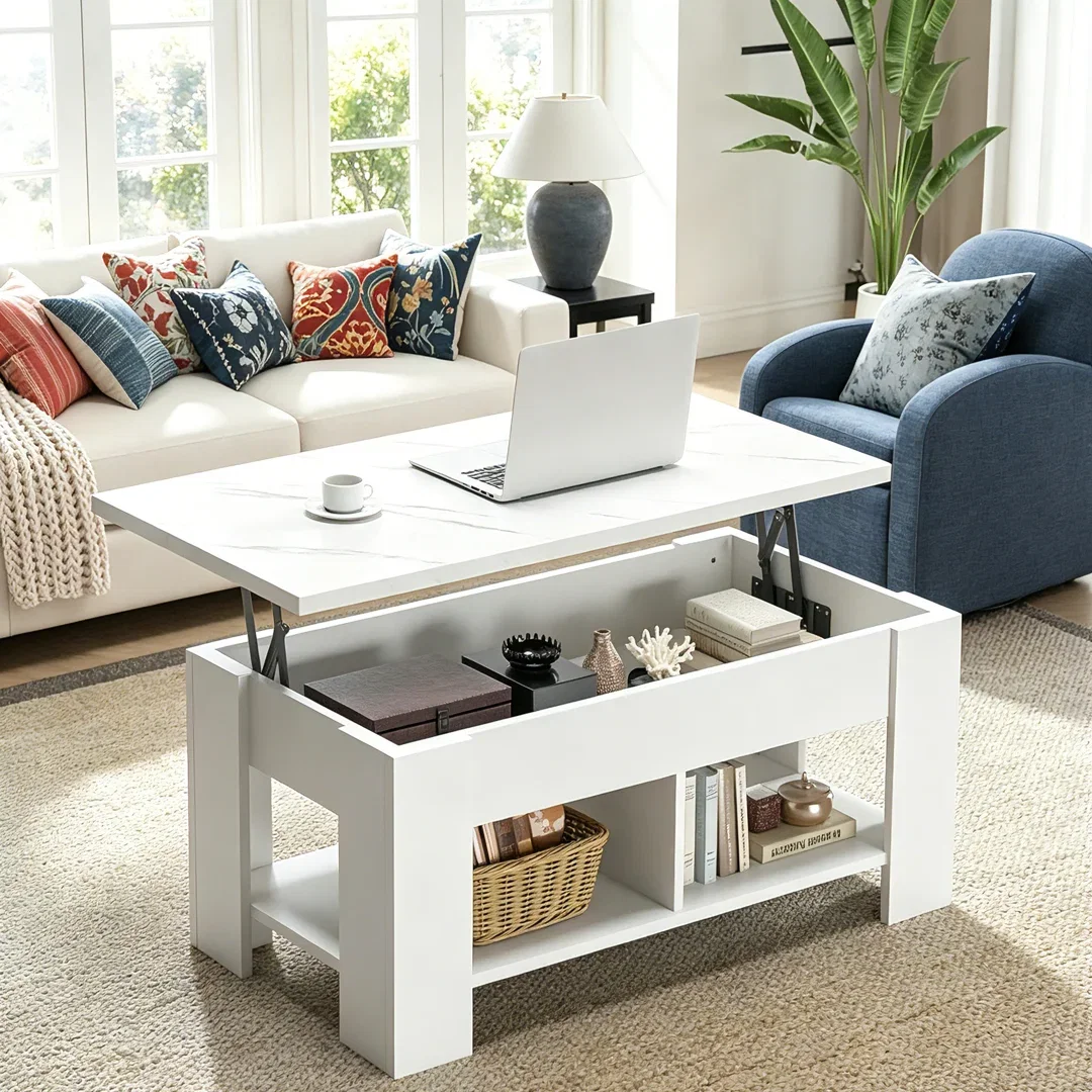 Sparta Lift Top Extendable Coffee Table With Storage