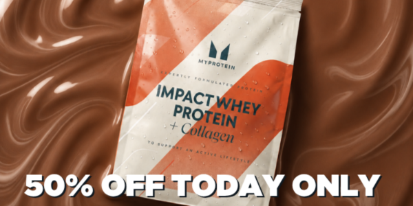 50% off Impact Whey Protein + Collagen
