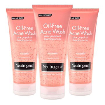 3-Pack Neutrogena Pink Grapefruit Acne Foaming Scrub, 6.7 oz