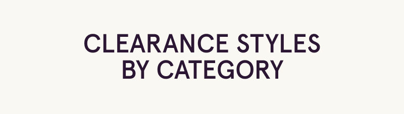 Clearance styles by category