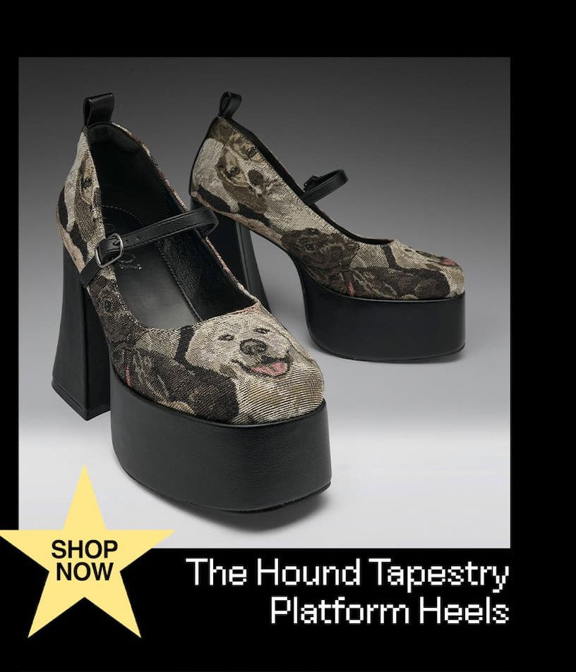 The Hound Tapestry Platform Heels