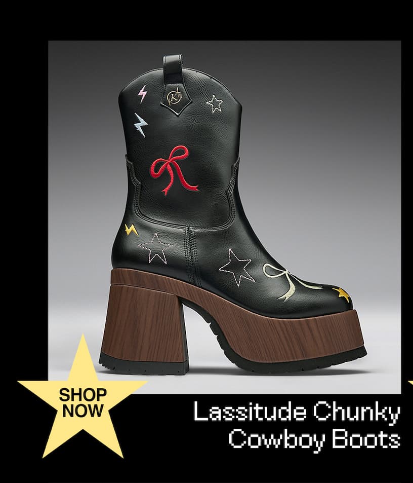 Lassitude Chunky Cowboy Boots