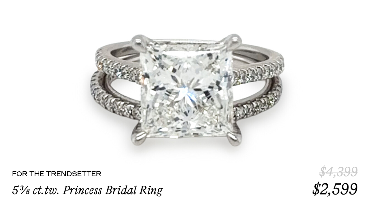 FOR THE TRENDSETTER 5 ct. tw. Princess Bridal Ring
