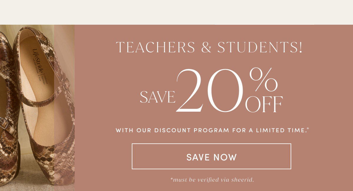 Teachers & Students! Save 20% Off With Our Discount Program For A Limited Time.* | Save Now - *Must Be Verified Via Sheerid.