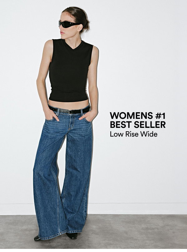 Womens #1 Best Seller Low Rise Wide jeans