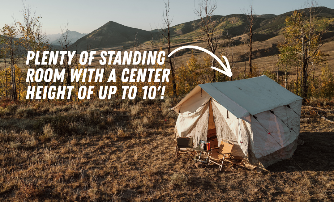 Plenty of standing room with a center height of up to 10 feet!