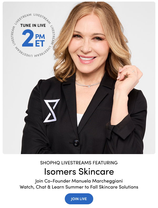 Tune in Live at 2pm ET Join Co-Founder Manuela Marcheggiani – Watch, Chat & Shop New Anti-Aging Skincare