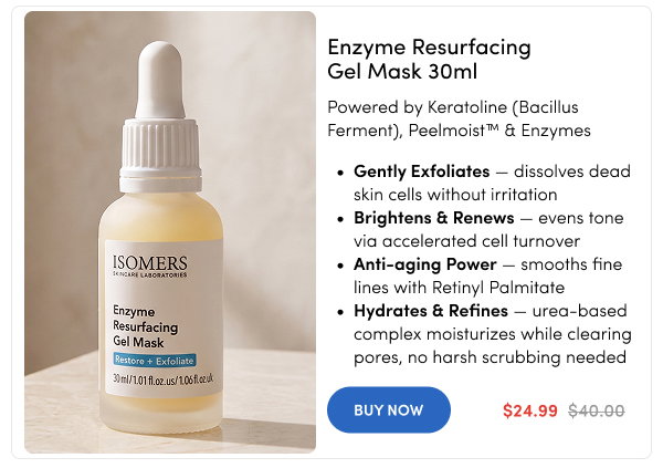 Isomers Skincare Enzyme Resurfacing Gel Mask 30ml $24.99
