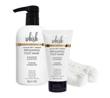 Whish Mega 13-oz Exfoliating Foot Mask w/ 2.5-oz & Socks