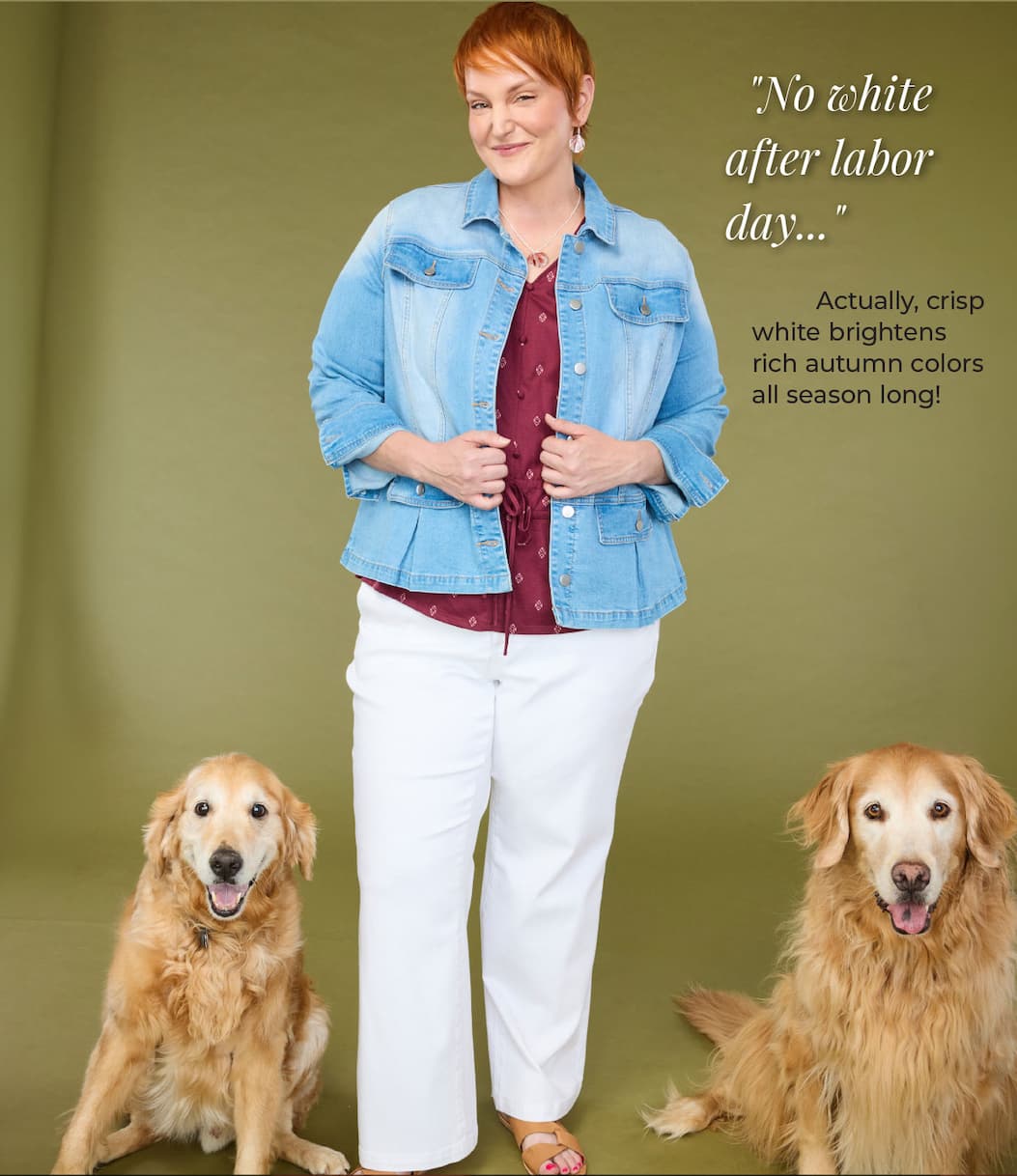 Crisp white brightens rich autumn colors all season long.
