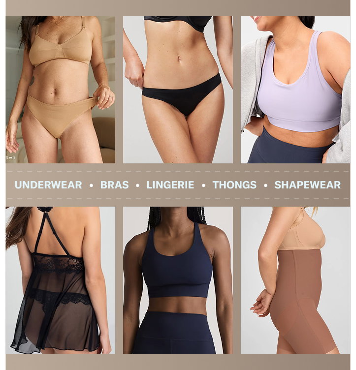 Underwear, Bras, Lingerie, Thongs, Shapewear