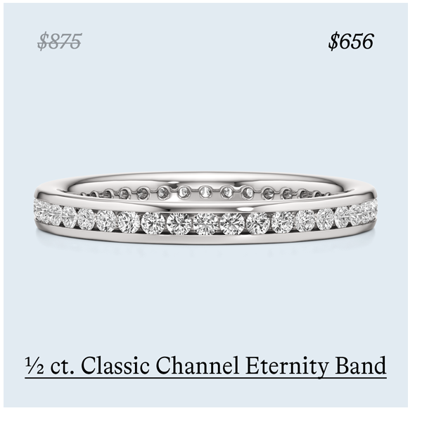 1/2 - 2 ct. Classic Channel Eternity Band