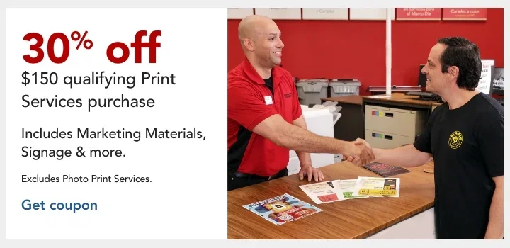 30% off $150 qualifying print services