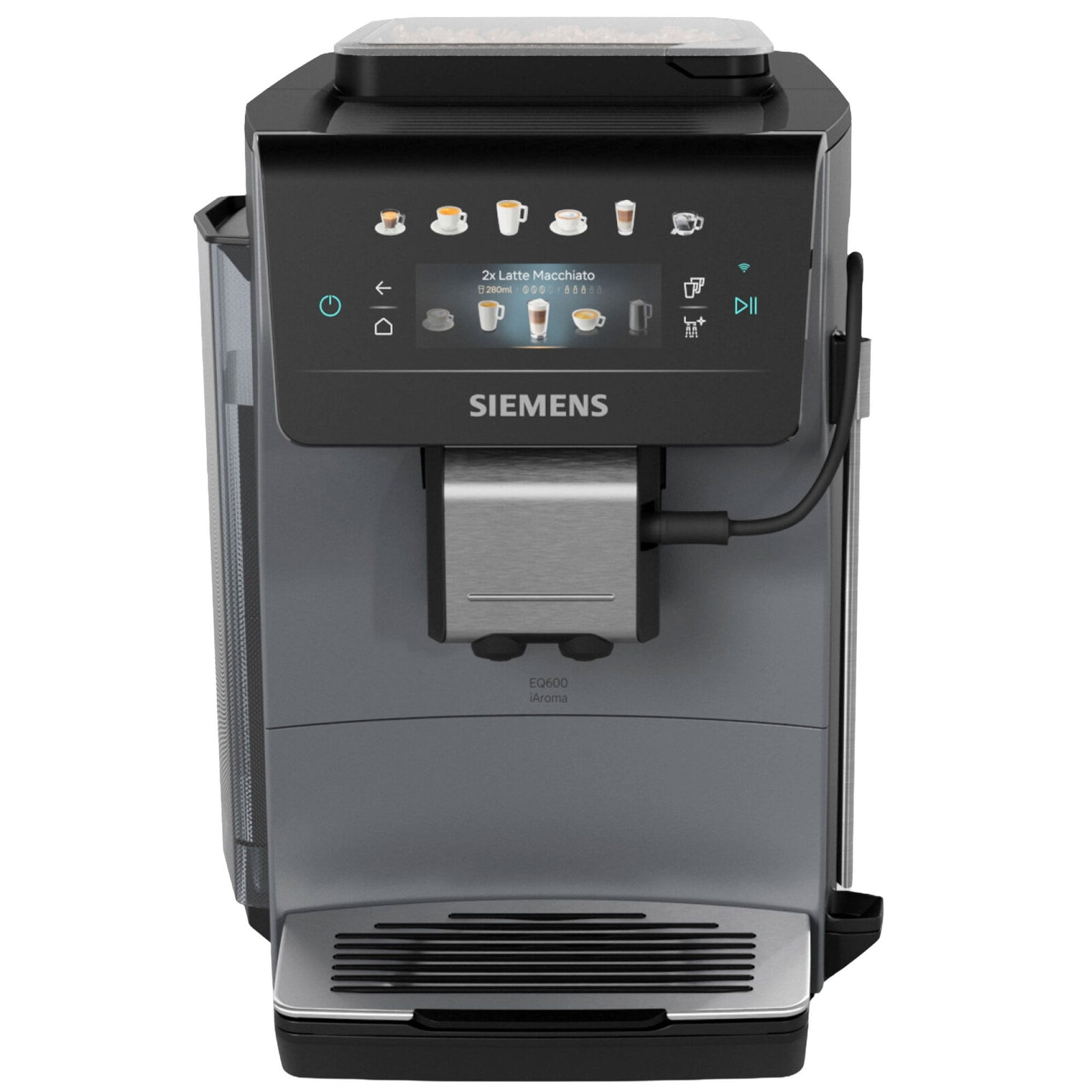 Siemens EQ600 iAroma TP603E07 helautomatisk espressomaskin, inox/silver metallic