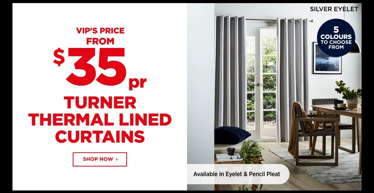 TURNER THERMAL LINED CURTAINS