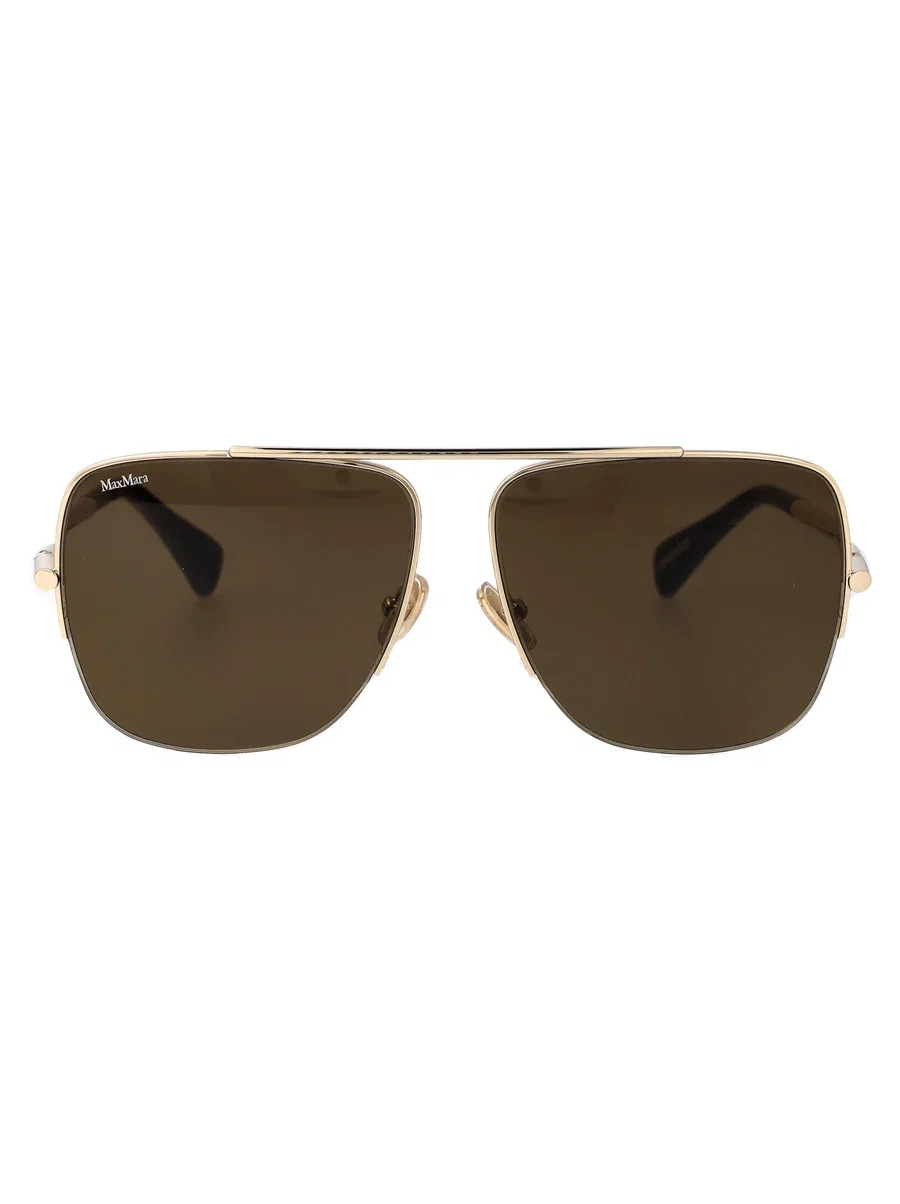 Max Mara Square Sunglasses Gold