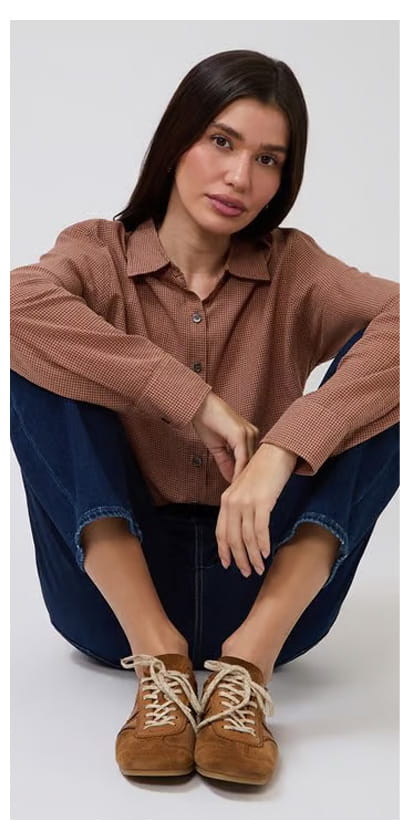Bowie Shirt In Ginger Brown